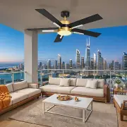 60" Luxe Ceiling Fan Crystal Rod Light Remote Control Reversible Quiet Motor