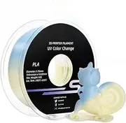 3D Printing Filament Pla 1.75mm (+/- 0.02mm) Changing Colors with Light Excellent Toughness Tangle-Free 3D Printer Filament 1kg Spool with Most FDM 3D Printers,One Size,Multi-Colored