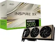MSI Gaming RTX 5070 12G Inspire 3X OC Graphics Card (12GB GDDR7, 192-bit, Extreme Performance: 2557MHz, DisplayPort x 3 2.1a, HDMI 2.1b, NVIDIA Blackwell Architecture)