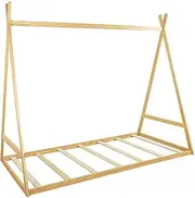 Kids Tent Montessori Toddler Floor Bed Wooden Bedframe