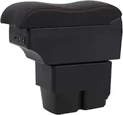 Centre Console Box for P&eugeot 307 Box Car Box Multifunctional Car Accessories Center Arm Rest Console(A2-Black White 3 USB)