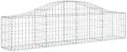 Arched Gabion Baskets 4 pcs 200x30x40/60 cm Galvanised Iron - Sturdy Outdoor Planters for Garden & Landscaping, Rust-Resistant & Durable