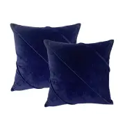 Cloud Linen Trova Cotton Velvet Ink 50x50cm Twin Pack Feather Filled Cushion