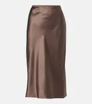 [Joseph] Joseph Isaak silk satin midi skirt AU 16 neutrals