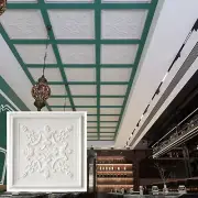 Glue up Painted Ceiling Tiles Décor PVC 24 x24in for Cafe PL07 White matte 10pcs