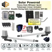 Full Solar Powered Double Swing Farm Gate Opener Automatic Motor Remote Control
