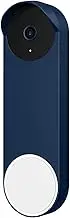 zzhugyin Silicone Case for Nest Doorbell,Silicone Protective Cover Compatible with Doorbell, Weather Resistant Waterproof Dustproof Scratchproof Doorbell Skin Smart Protection (Blue)