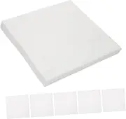 BUGUUYO 100pcs Bird Cage Paper Mats Bird Cage Accessories Squirrel Feeder Dispenser Bird Cage Tray Liner Fleece Cage Liner Nest Bird Seed Catcher Chicken Feeder Finch Bird Supplies White