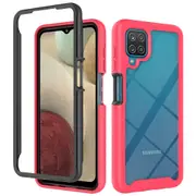 MCC Shockproof Bumper Case Samsung Galaxy A12 Clear Back Cover SM-A125 [Magenta]