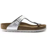 BIRKENSTOCK Womens Gizeh BS Metallic Silver 1003674