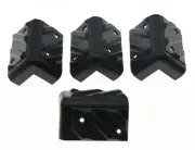 4x Large Black Plastic Guitar Amp Speaker Corner PA Cabinets Amplifier Protector