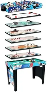 Multi Game Table Table Football Multi Game Table Set 12 in 1 Combo Game Table Set Entertainment Table 42" with Pool Table Table Tennis Soccer Foosball Table