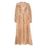 [Zimmermann] Zimmermann Leopard-print Button-front Dress II NUMERIC NEUTRALS/BROWN