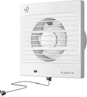 Cazooo 100mm Bathroom Extractor Fan with Timer and Pull Cord Switch, 12W 130m³/h Silent Bathroom Fan, Wall/Window Mounted Ventilation Fan for Bathroom Kitchen Toilet, 34 dB, IPX2 Waterproof - White