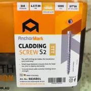 AnchorMark A4 316 S2 Stainless Steel Cladding Screws, 4.5x50mm - 1000 Count