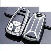 FLJKCT TPU Remote Key Case Shell Cover Skin Holder Key Covers Keys,for Audi A4 A5 S5 SQ5 Q5 Q7 TT 2017 2018 2019
