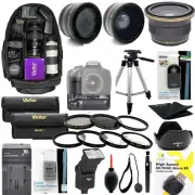 CANON EOS REBEL T3I GIANT HD LENS FILTER FLASH TRIPOD GRIP BACKPACK BATTERY KIT