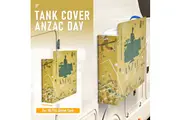 Alpen Outdoor Diesel Tank Cover Silver Gas Tank Bracket 2mm Thick Aluminium Tank Mounting Holder Fit for 10L/15L Tank for Caravan Trailer Toolbox Left Right ANZAC Yellow