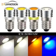 Screw E10 COB LED Replace Bulb Lamp For Torch Bicycle Car Lantern DC 3V 6V 12V
