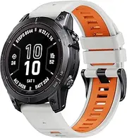 BWAD For Fenix8 Band 22mm Width Fenix 6 Strap for Fenix 5/Fenix 7/Fenix 5 Plus/Fenix 6 Pro Soft Silicone Watch Band