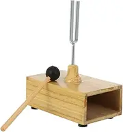 MUELODSIC 1set Tuning Fork and Mallet with Wooden Base Resonance Box for Sound Experiments Teaching Prop for Physics Acoustics Material Easy to Use for Students and Teachers