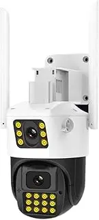 Outdoor WiFi Security Waterproof Camera 5MP HD 8X Zoom Surveillance IP Dual Lens Cameras Ai Auto Tracking CCTV Camera(E/U)