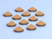 25 x LEGO Medium Nougat Tile, Round 1 x 1 Quarter 25269 NEW Original LEGO US1