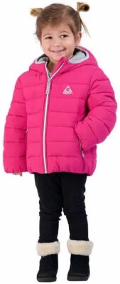 Gerry Girls Polyfill Bubble Jacket Jersey Lined (Lollipop Pink, 2T) NWT