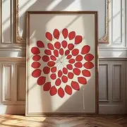Wabi Sabi Art Print Japandi Wall Art Poster Red Dot Artwork Minimalistic Style Decor Contemporary Eclectic Home Picture 110