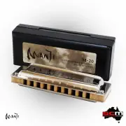 SUZUKI Harmonica Manji M20C PRO Diatonic 10 Hole 20 Reed Made in Japan Free P+H