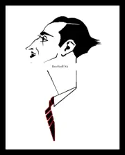 1940rpt BASIL RATHBONE Hollywood SHERLOCK HOLMES Mark of Zorro Caricature MATTED
