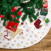 Christmas Tree Skirt 60 Inch Large White Faux Fur Plush Xmas Tree Skirts with...