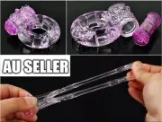 Cock Ring Rabbit Vibrator Clitoris Couples Massager Vibrating Sex Toy