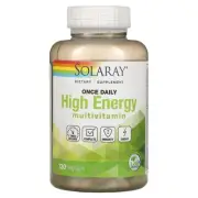 2 X Solaray, Once Daily, High Energy Multivitamin, Timed Release, 120 VegCaps