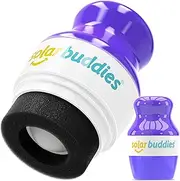 Single Solar Buddies Refillable Roll On Sponge Applicator For Kids, Adults, Families, Travel Size Holds 100ml Travel Friendly for Sunscreen, Suncream and Lotions (Purple)