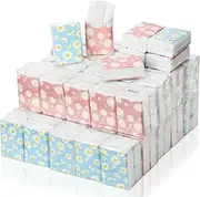 100 Pack Fresh Daisy Pocket Tissues 3 Ply Pocket Packs Facial Tissues Travel Size Floral Designed Individual Tissue Packs Small Travel Tissue Packs for Guests Funeral Favors Bridal Shower (800 Sheets)