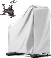 Exercise Bike Cover Indoor Cycling Stationary Bike Cover Fit For Upright Bike Outdoor Protective Covers Silver 123x58x113