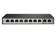D-Link DGS-F1010P-E 10-Port Gigabit PoE Switch With 8 Long Reach PoE Ports and 2 Uplink Ports