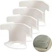 4pcs Bed Sheet Holder Fitted Sheet Straps, Large Holders Keep Sheets Firm & Tight,Bed Sheet Rack with Lock Strip Easy to Install for All Mattress Sizes-White
