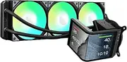 TRYX Panorama SE 360 ARGB 360mm AIO Rotatable 6.5'' AMOLED Curved Screen 3D Anamorphic Effect Customizable AIO Cooler 360mm Asetek Adela Pump 280w TDP ARGB Fan Intel LGA 1851/1700 AMD AM5/AM4
