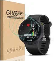 [3 Pack] for Garmin Forerunner 45 / 45s Screen Protector, 9H Hardness Bubble Free Tempered Glass 0.2mm Film Compatible for Garmin Forerunner 45 / 45S