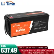 LiTime LiFePO4 12V 200Ah PLUS 200A BMS Lithium Battery for RV Solar Off-Grid