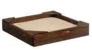 Dollhouse Miniature - Outdoor Sandbox with Sand - 1:12 Scale - Stained Sand box