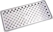 Drip Tray,Stainless Steel Drip Tray,Kegerator Beer Drip Trays,Rectangular Stainless Steel Beer Surface Mount Drip Tray,No Drain,for Home Bar Mini Fridge Without Drain,Square Hole B