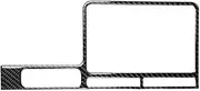 ATATNK Compatible for Nissan GTR R35 2008-2016 Accessories Carbon Fiber Car Interior Navigation Display Surround Frame Cover Trim Sticker(Left Drive Black)