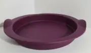 Tupperware Silicone Round Form Royal Purple Amethyst Cakes Baking 11" New