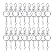 50 Pieces Metal Swivel Clasps Lanyard Snap Hook Lobster Claw Clasp and Key9300