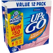 Up&Go Liquid Breakfast Strawberry 250mL x 12 pack