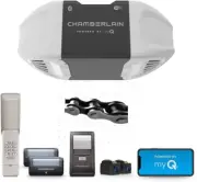 myQ Smartphone-Controlled Garage Door Opener - 1/2 HP, Includes Keypad & Remotes