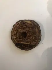 2.5” Hand Burned Pyrography Magnet -Original Composition “A Little Off”